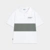CROSS CUT POLO / White-Grey Color